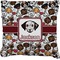 Dog Faces Faux-Linen Throw Pillow 16" (Personalized)