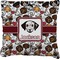 Dog Faces Faux-Linen Throw Pillow 18" (Personalized)