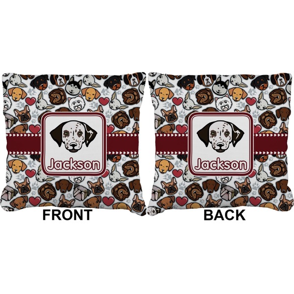 Dog Faces Burlap Pillow Approval