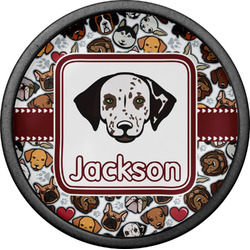 Dog Faces Cabinet Knob (Black) (Personalized)