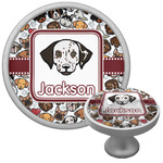 Dog Faces Cabinet Knob (Silver) (Personalized)