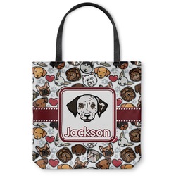Dog Faces Canvas Tote Bag - Medium - 16"x16" (Personalized)