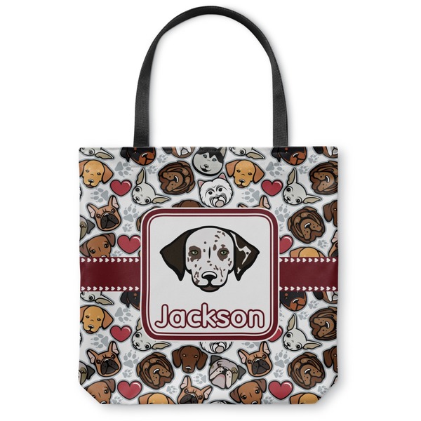 Custom Dog Faces Canvas Tote Bag - Large - 18"x18" (Personalized)