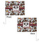 Dog Faces Car Flag - 11" x 8" - Front & Back View