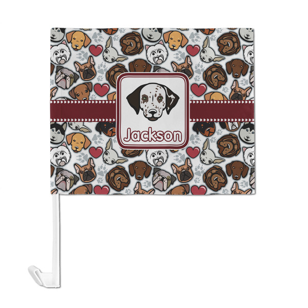 Dog Faces Car Flag - Large - FRONT