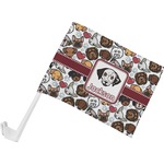 Dog Faces Car Flag - Small w/ Name or Text