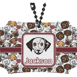Dog Faces Rear View Mirror Ornament (Personalized)