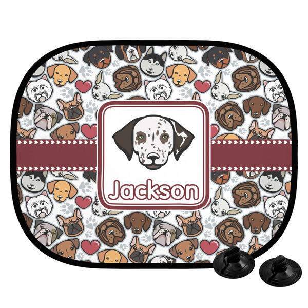 Custom Dog Faces Car Side Window Sun Shade (Personalized)
