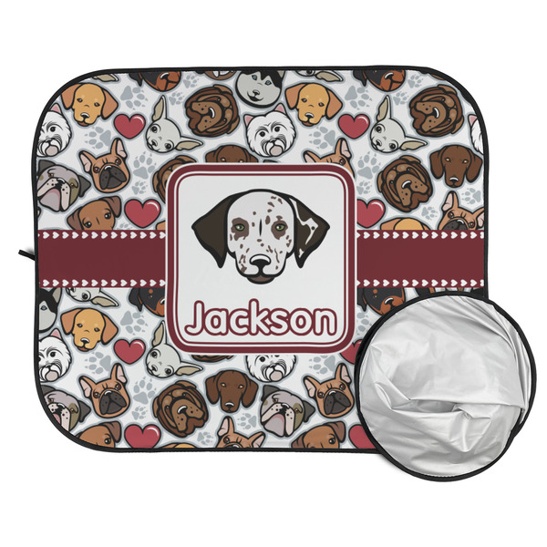 Dog Faces Car Sun Shades - FOLDED & UNFOLDED