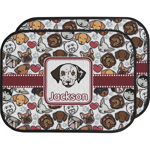 Custom Dog Faces Car Floor Mats (Back Seat) (Personalized)