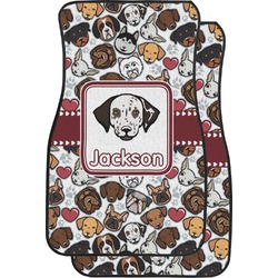 Dog Faces Car Floor Mats (Front Seat) (Personalized)