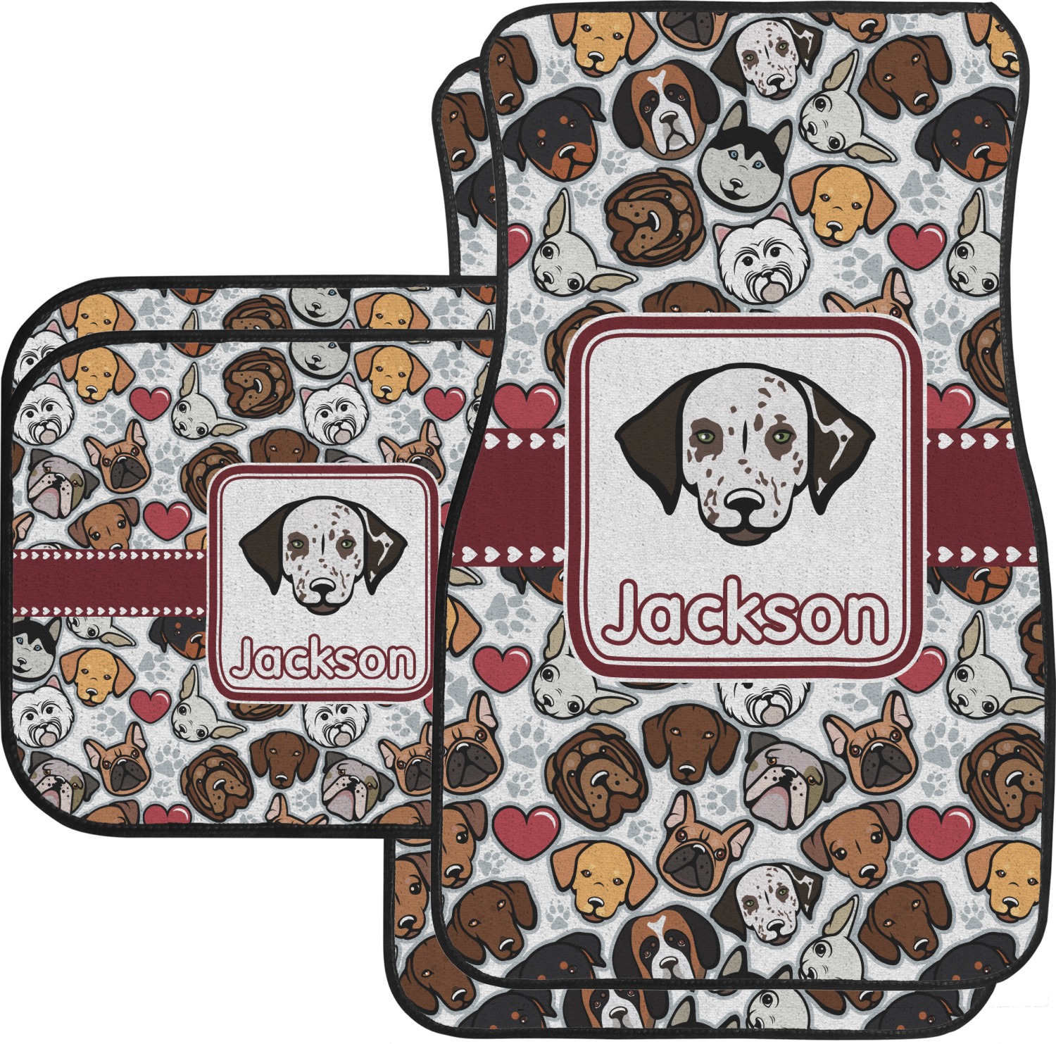 Custom Dog Faces Car Floor Mats (Personalized) YouCustomizeIt