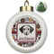 Dog Faces Ceramic Christmas Ornament - Xmas Tree (Front View)