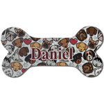 Dog Faces Ceramic Dog Ornament - Front w/ Name or Text