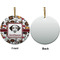 Dog Faces Ceramic Flat Ornament - Circle Front & Back (APPROVAL)