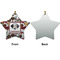 Dog Faces Ceramic Flat Ornament - Star Front & Back (APPROVAL)