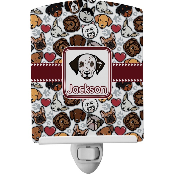 Custom Dog Faces Ceramic Night Light (Personalized)