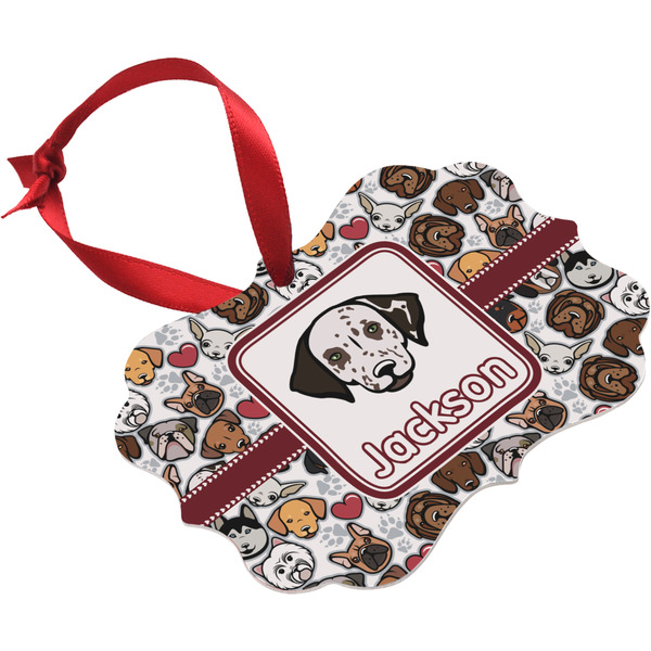 Dog Faces Christmas Ornament