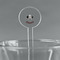 Dog Faces 5.5" Round Plastic Stir Sticks - Clear (Personalized)
