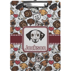 Dog Faces Clipboard (Letter Size) (Personalized)