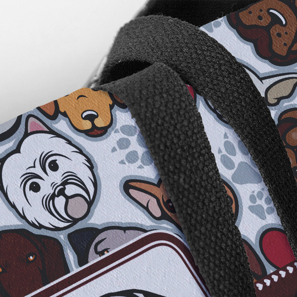 Dog Faces Closeup of Tote w/Black Handles