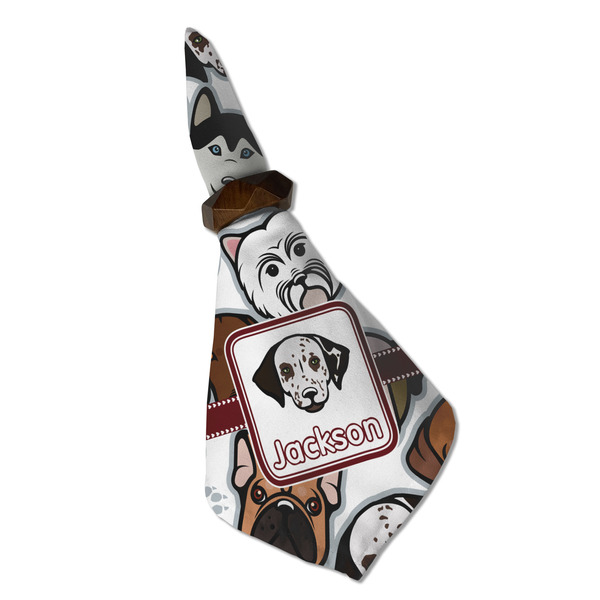 Dog Faces Cloth Napkins - Personalized Dinner (Folded in Ring) (MAIN)