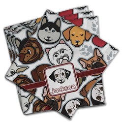 Dog Faces Cloth Napkins (Set of 4) (Personalized)