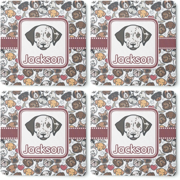 Dog Faces Coaster Rubber Back - Apvl