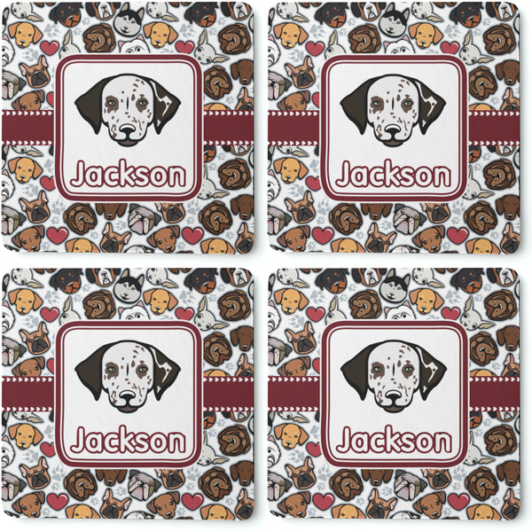 Dog Faces Coaster Rubber Back - Apvl