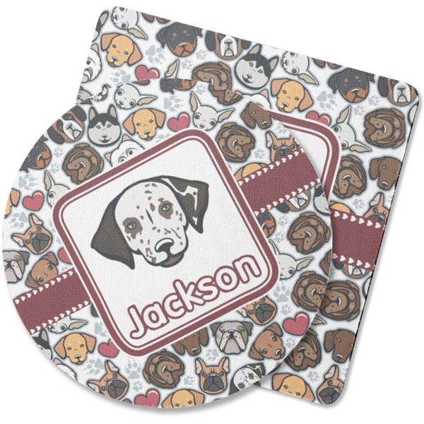 Custom Dog Faces Rubber Backed Coaster (Personalized)