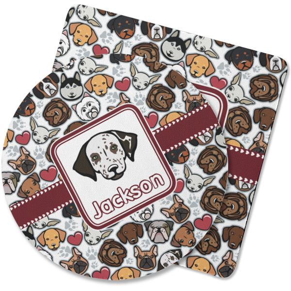 Custom Dog Faces Rubber Backed Coaster (Personalized)