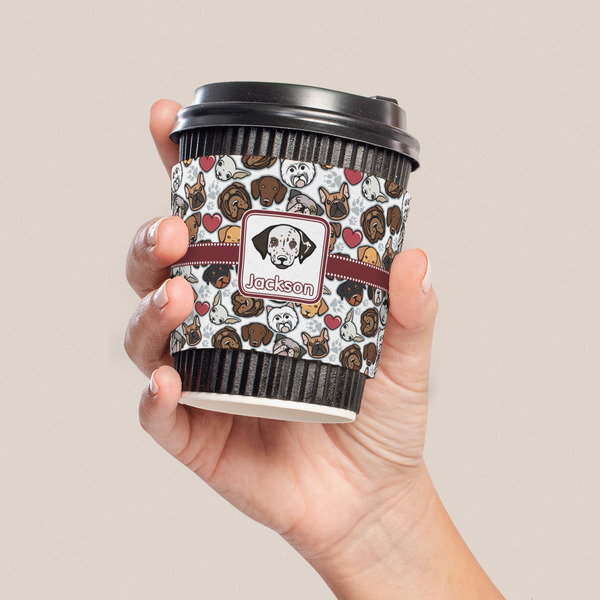 Dog Faces Coffee Cup Sleeve - LIFESTYLE