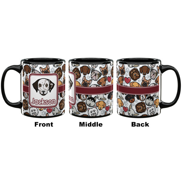 Dog Faces Coffee Mug - 11 oz - Black APPROVAL