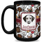Dog Faces Coffee Mug - 15 oz - Black Full
