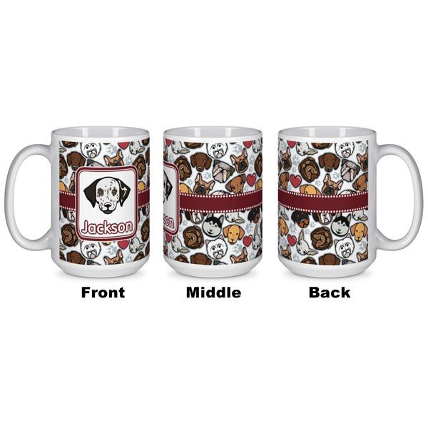 Dog Faces Coffee Mug - 15 oz - White APPROVAL