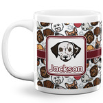 Dog Faces 20 Oz Coffee Mug - White (Personalized)