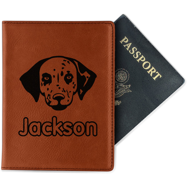 Custom Dog Faces Passport Holder - Faux Leather - Single Sided (Personalized)