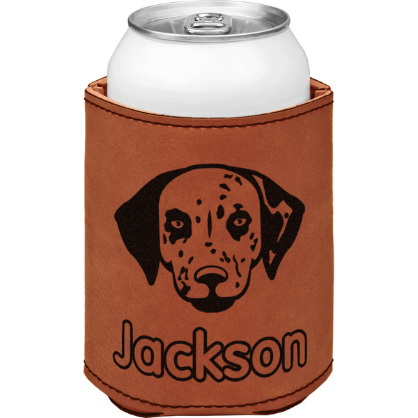 Custom Dog Faces Leatherette Can Sleeve - Double Sided (Personalized)