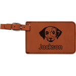 Dog Faces Leatherette Luggage Tag (Personalized)