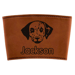 Dog Faces Leatherette Cup Sleeve (Personalized)