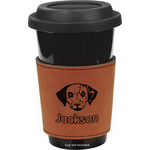 Dog Faces Leatherette Cup Sleeve - Single Sided (Personalized)