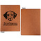 Dog Faces Cognac Leatherette Portfolios with Notepad - Large - Single Sided - Apvl
