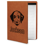 Dog Faces Leatherette Portfolio with Notepad - Small - Double Sided (Personalized)