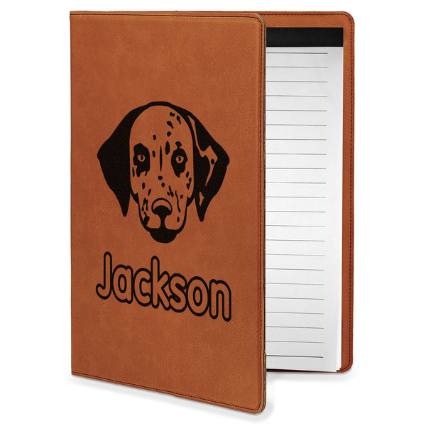 Custom Dog Faces Leatherette Portfolio with Notepad - Small - Double Sided (Personalized)