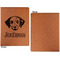 Dog Faces Cognac Leatherette Portfolios with Notepad - Small - Single Sided- Apvl