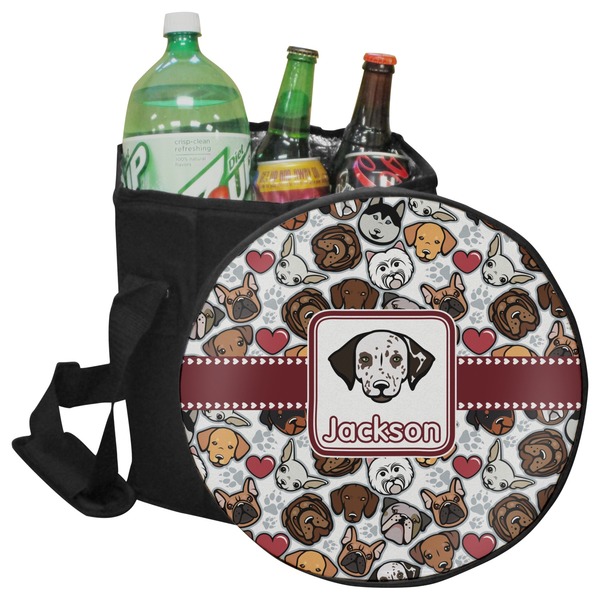 Custom Dog Faces Collapsible Cooler & Seat (Personalized)