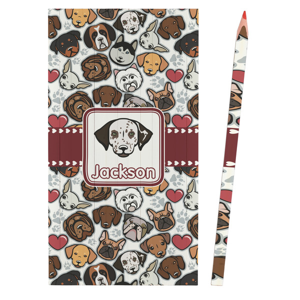 Dog Faces Colored Pencils - Front View