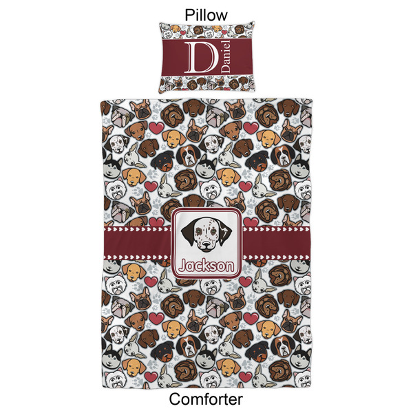 Dog Faces Comforter Set - Twin XL - Approval