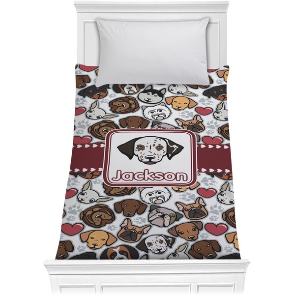 Custom Dog Faces Comforter - Twin (Personalized)