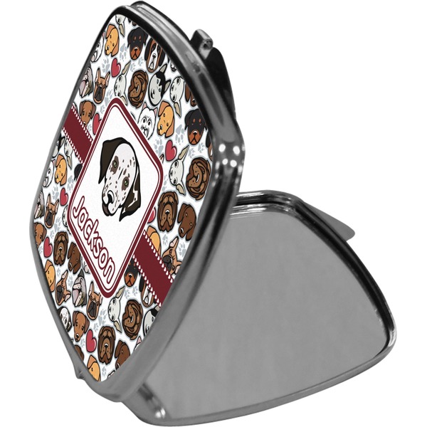 Dog Faces Compact Mirror (Side View)